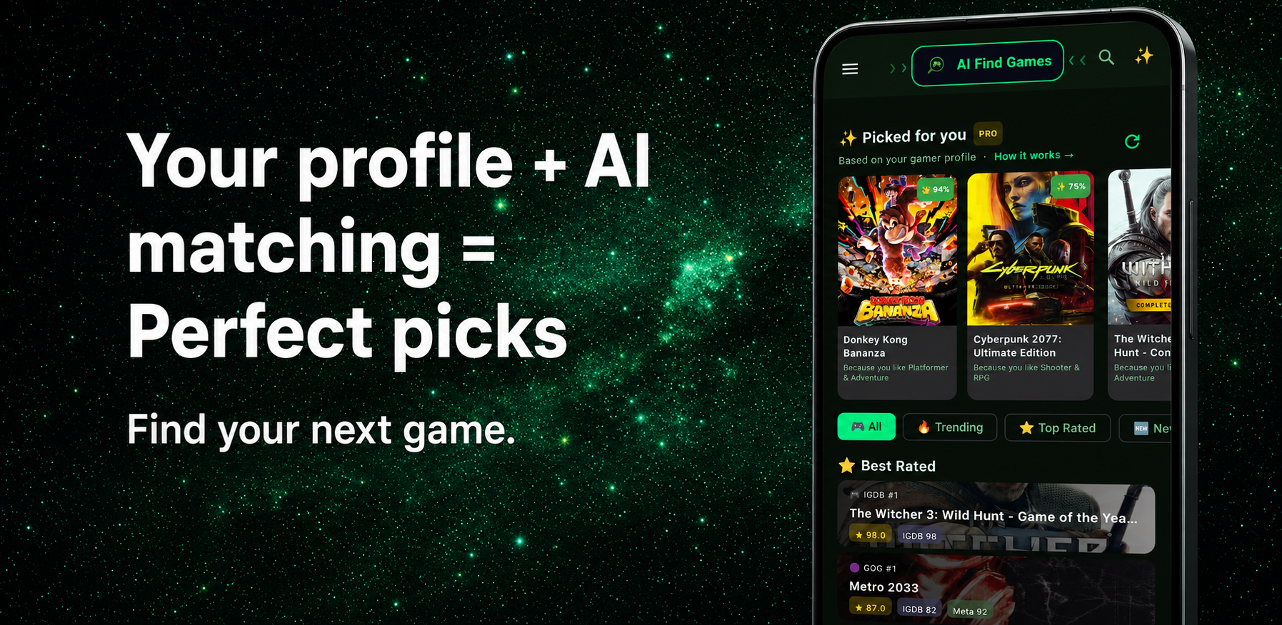 AI Find Games feature graphic